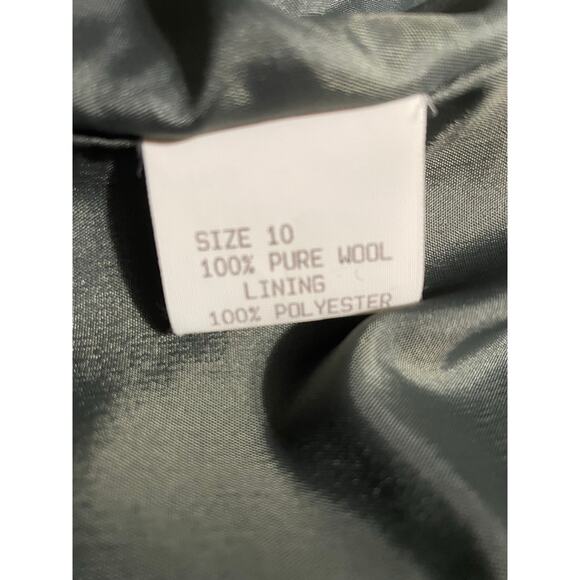 EUC - Vintage Harris Tweed Black, Blue, Green Scottish Herringbone Wool Blazer - Picture 6 of 7